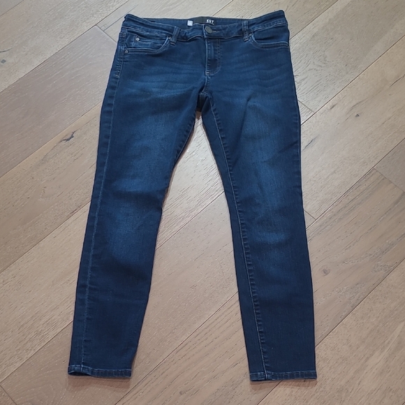 EUC Kut From the Kloth Jeans Women's Toothpick Skinny Mid Rise Dark Wash sz 8S - Picture 2 of 13